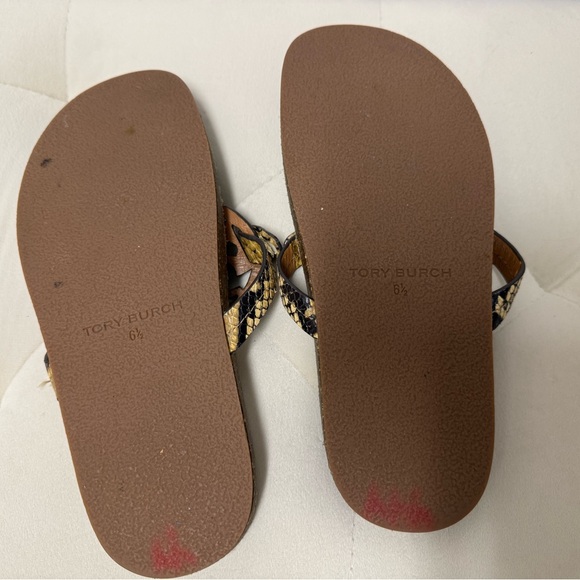 TORY BURCH Miller Cloud Snake Print Sandal 6.5 - Picture 4 of 5